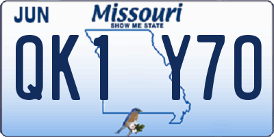 MO license plate QK1Y7O