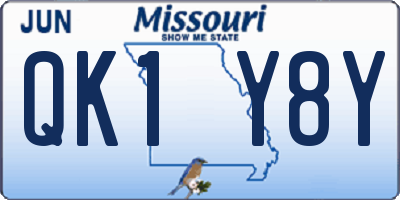 MO license plate QK1Y8Y