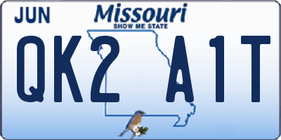 MO license plate QK2A1T