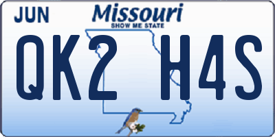 MO license plate QK2H4S