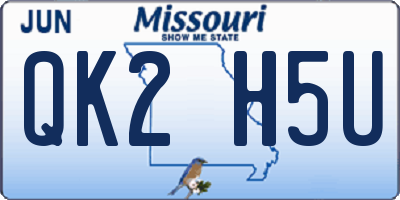MO license plate QK2H5U
