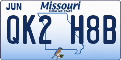 MO license plate QK2H8B