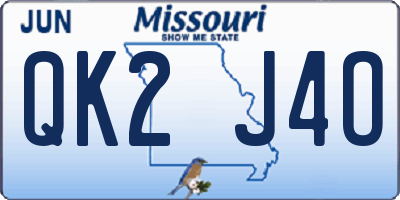 MO license plate QK2J4O