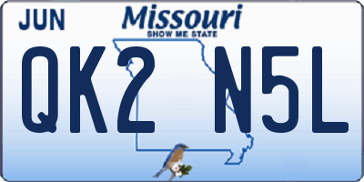 MO license plate QK2N5L