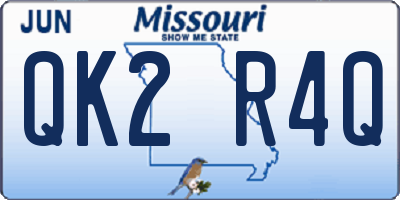 MO license plate QK2R4Q