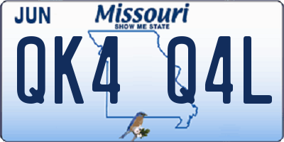 MO license plate QK4Q4L