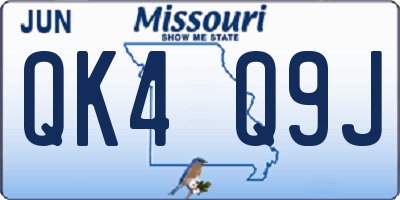 MO license plate QK4Q9J