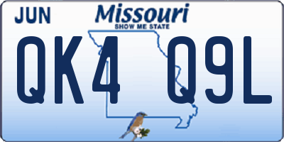 MO license plate QK4Q9L