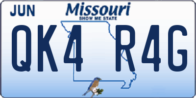 MO license plate QK4R4G
