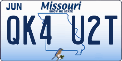 MO license plate QK4U2T