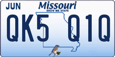 MO license plate QK5Q1Q