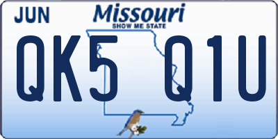 MO license plate QK5Q1U