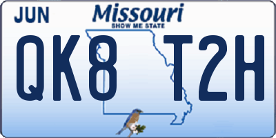 MO license plate QK8T2H