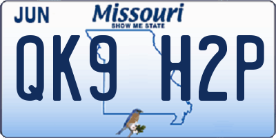 MO license plate QK9H2P