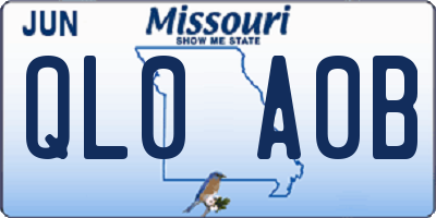 MO license plate QL0A0B