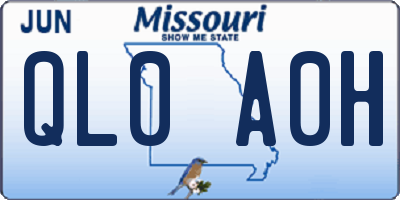 MO license plate QL0A0H