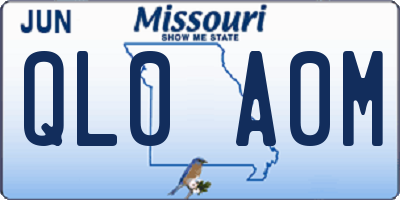 MO license plate QL0A0M