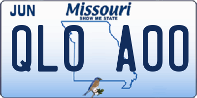 MO license plate QL0A0O