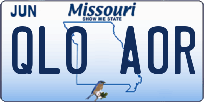 MO license plate QL0A0R