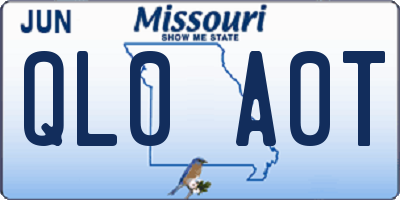 MO license plate QL0A0T