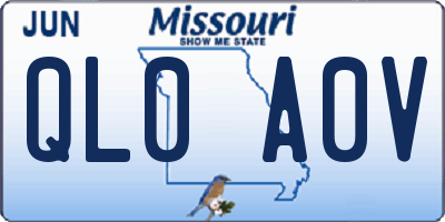 MO license plate QL0A0V