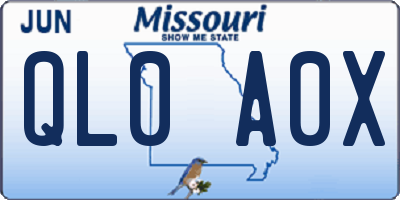 MO license plate QL0A0X