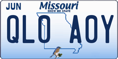 MO license plate QL0A0Y