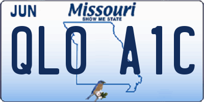 MO license plate QL0A1C
