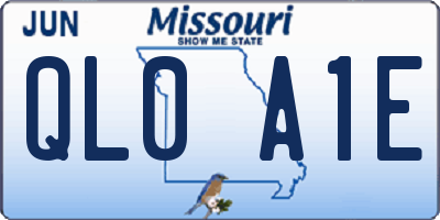 MO license plate QL0A1E