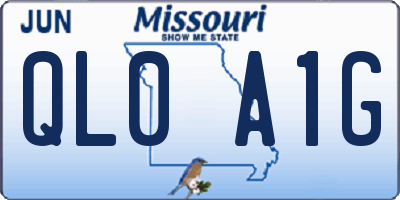 MO license plate QL0A1G