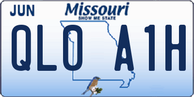 MO license plate QL0A1H