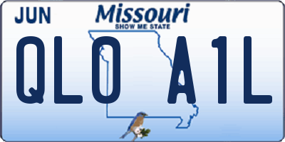 MO license plate QL0A1L
