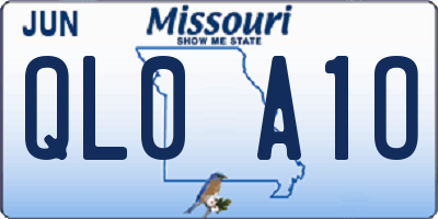 MO license plate QL0A1O