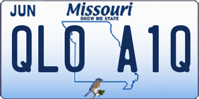 MO license plate QL0A1Q