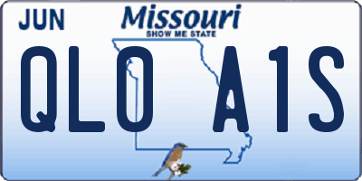 MO license plate QL0A1S