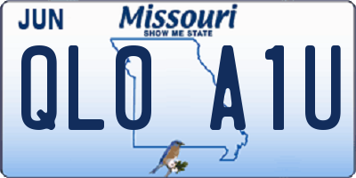MO license plate QL0A1U