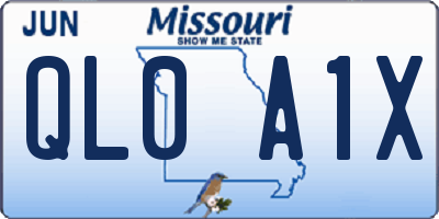 MO license plate QL0A1X