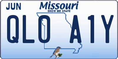 MO license plate QL0A1Y