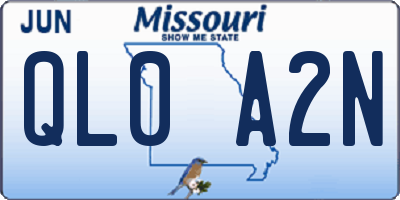 MO license plate QL0A2N