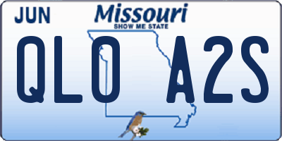 MO license plate QL0A2S