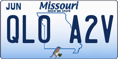 MO license plate QL0A2V
