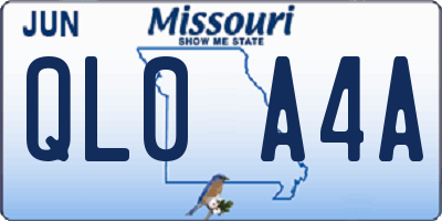 MO license plate QL0A4A