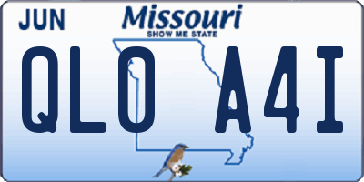 MO license plate QL0A4I