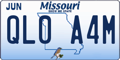 MO license plate QL0A4M