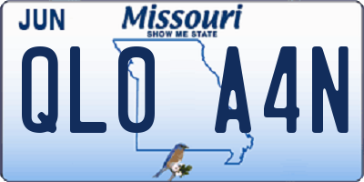 MO license plate QL0A4N