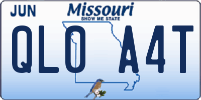 MO license plate QL0A4T