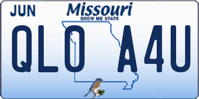 MO license plate QL0A4U
