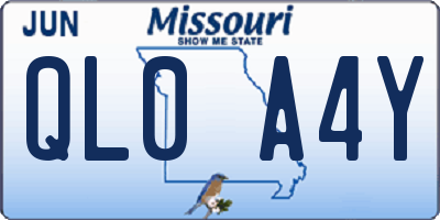 MO license plate QL0A4Y