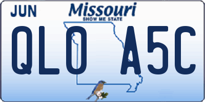 MO license plate QL0A5C