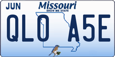 MO license plate QL0A5E